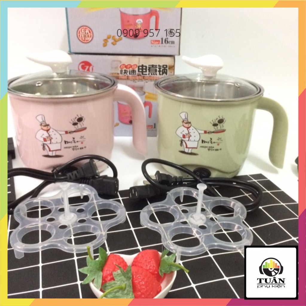 Nồi nấu mì, nấu lẩu mini 1.6lit đa năng( Sẵn kho)