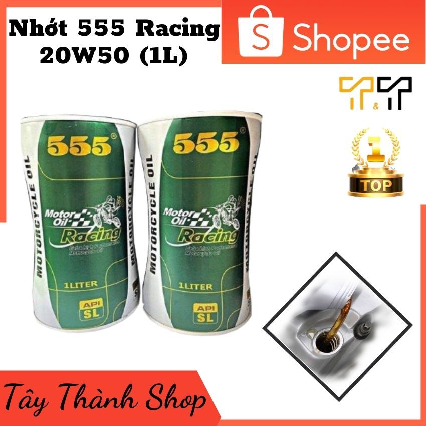 Nhớt xe máy, hàng nhậpThái Lan 555 Racing, dành cho các loại xe số / tay côn. Giá cực sốc - Shop Tây Thành nhông sên dĩa