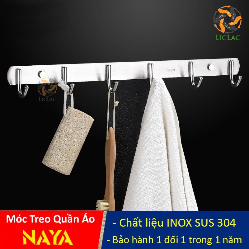 Móc Treo Quần Áo INOX SUS 304 chính hãng NAYA loại Cao Cấp không gỉ ( Made in Việt Nam ) - LICLAC