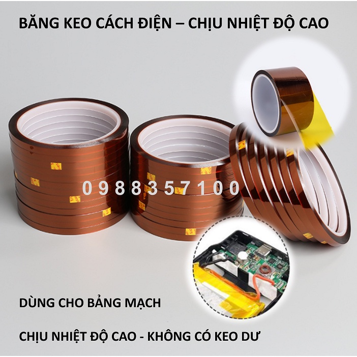 Băng keo nhiệt độ cao cách nhiệt pin,  chống tĩnh điện, Dán Bảo Vệ Cell Pin, bảo vệ bảng mạch PC, CPU