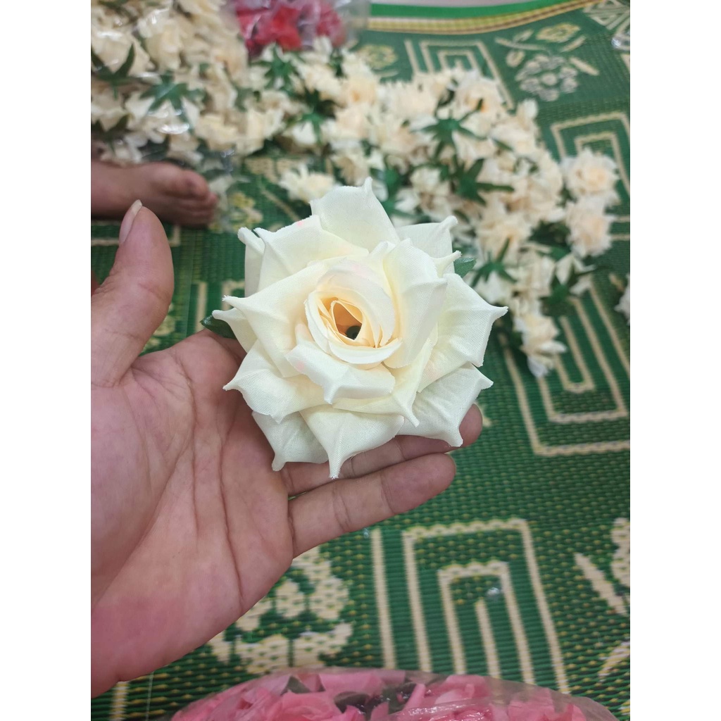 Hoa trang trí bánh kem  hoa hồng lụa trang trí bánh sinh nhật
