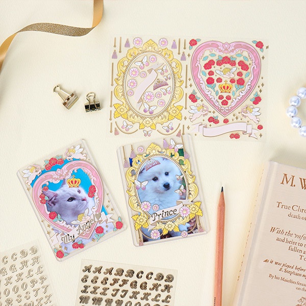 DAISO Bộ 2/4 miếng dán trang trí dễ thương phong cách Hàn Quốc