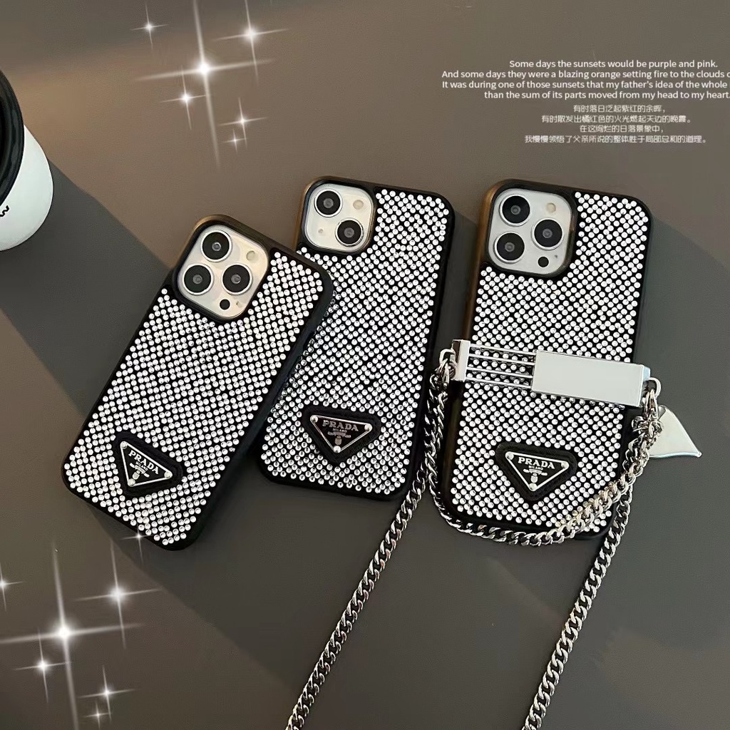 Ốp Điện Thoại Đính Đá Sang Trọng Cho Iphone13 i14 Apple 12promax xsmax iPhone 11