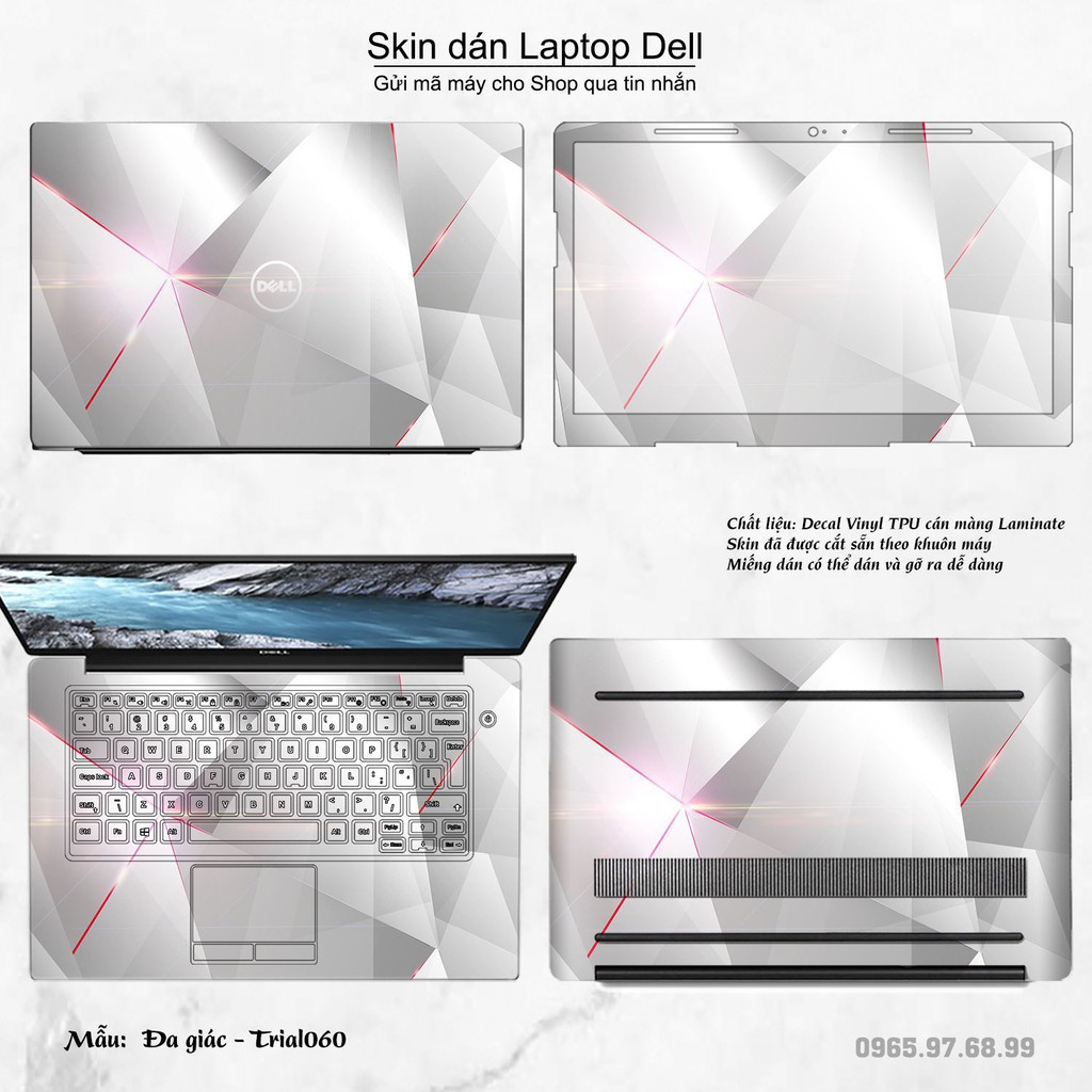 Skin dán Laptop Dell in hình Đa giác nhiều mẫu 10 (inbox mã máy cho Shop)