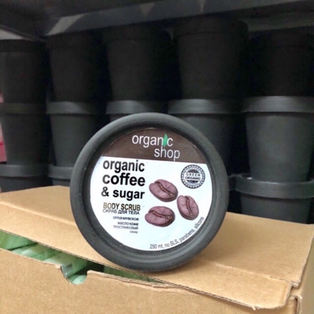Tẩy Tế Bào Chết Toàn Thân Organic Shop dạng muối Organic Coffee & Sugar Body Scrub