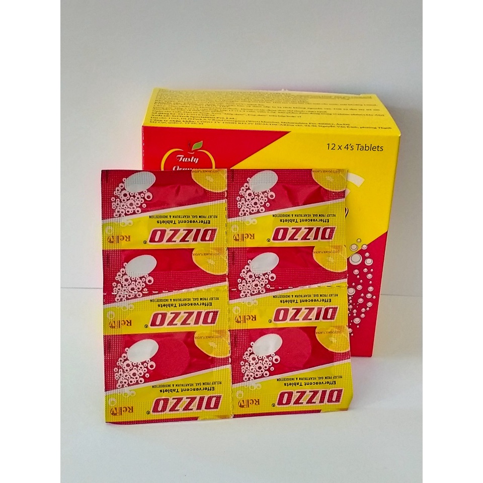 Viên sủi DIZZO Hỗ trợ cho trường hợp ăn không tiêu, ợ hơi, đầy hơi, khó tiêu...