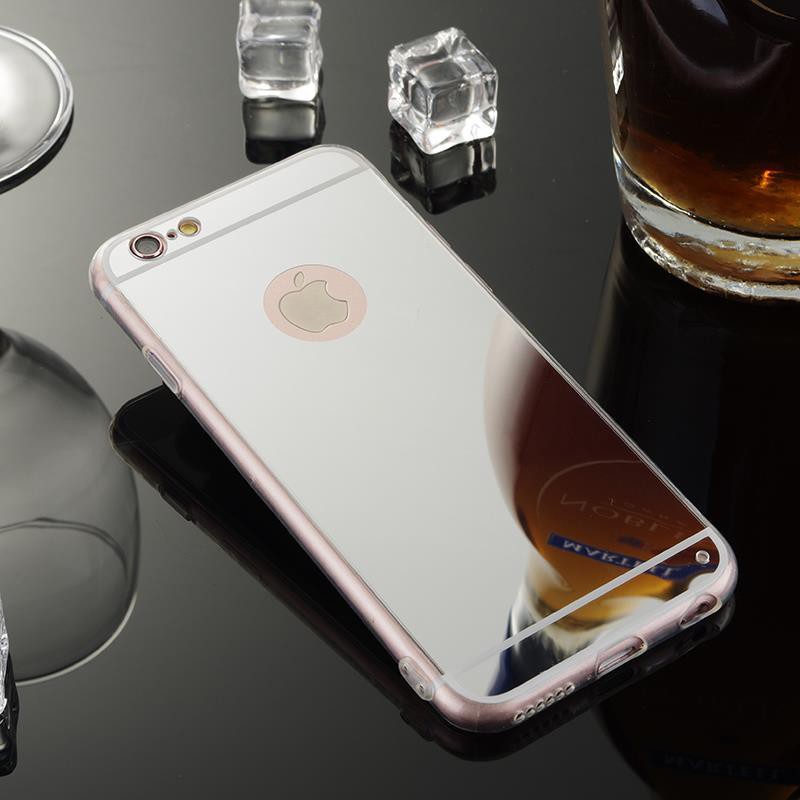 For iPhone 6 6s/6 Plus 6s Plus Mirror Soft TPU Silicone Back Case