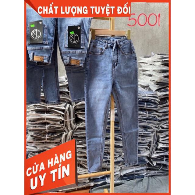 Quần jeans ôm rách gối xanh jeans nhạt | BigBuy360 - bigbuy360.vn