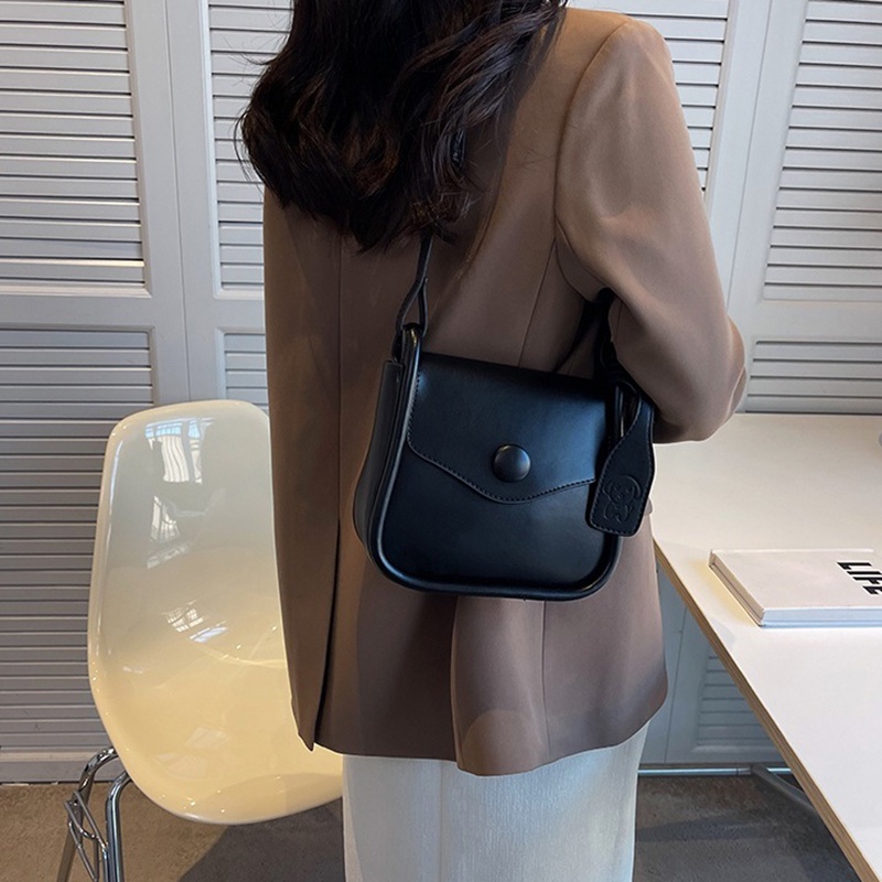 Túi đeo chéo IELGY hình vuông nhỏ màu trơn tùy chỉnh phong cách Hàn Quốc cổ điển thời trang dành cho nữ