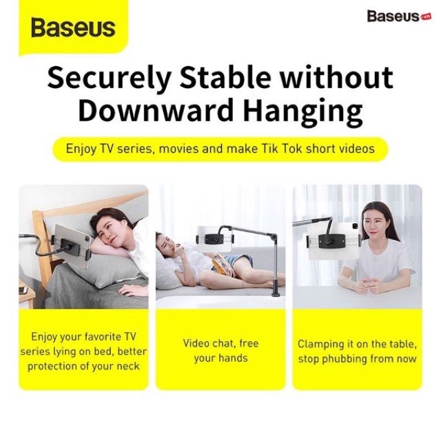 Bộ đế giữ điện thoại chân kẹp dùng cho iPad Baseus Otaku Life Rotary | BigBuy360 - bigbuy360.vn