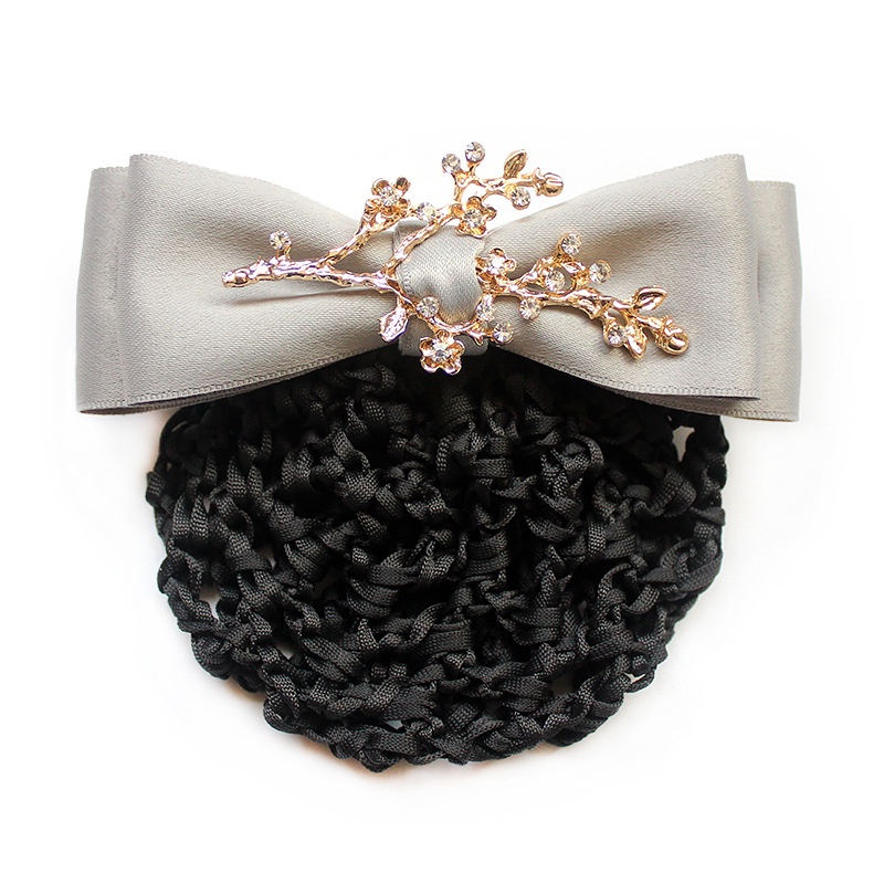 Kẹp lưới búi tóc đính đá có thể tháo rời phong cách Pháp cho nữ