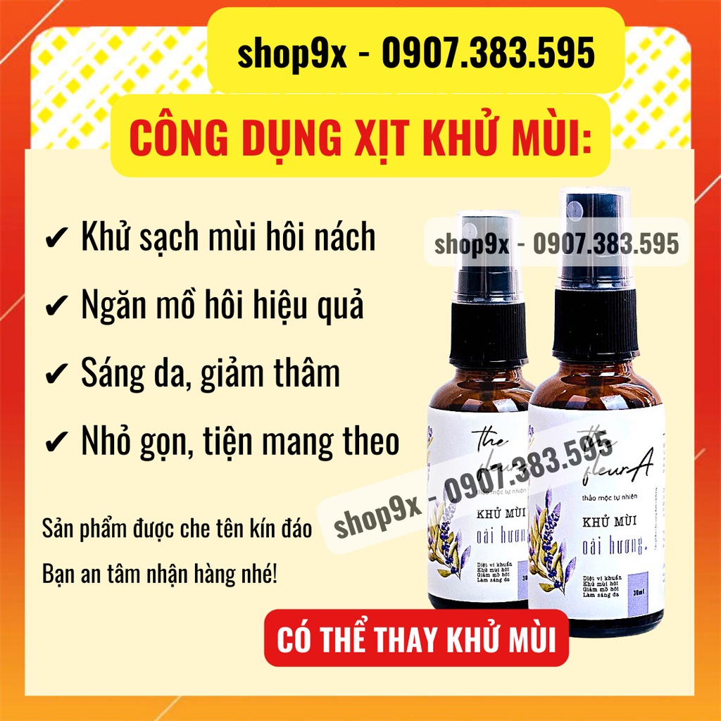 Khử Mùi Hôi Nách Thảo Dược Xịt Ngăn Mồ Hôi Nách và Loại Bỏ Mùi Hôi THE FLEURA 30ml