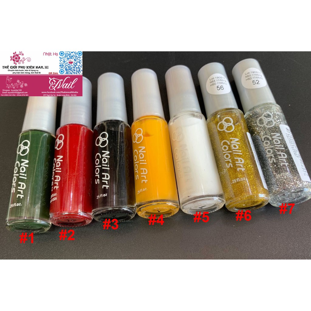 Cọ Nét Thường Nail Art Color ( Lẻ 1 Chai)