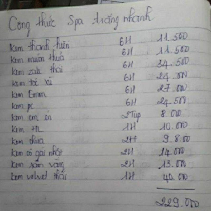 Công thức spa trắng nhanh siêu xịn xò