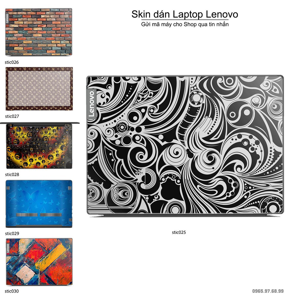 Skin dán Laptop Lenovo in hình Hoa văn sticker _nhiều mẫu 5 (inbox mã máy cho Shop)