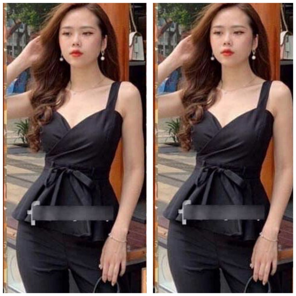 set bộ nữ thun cát 2 dây duyên dáng