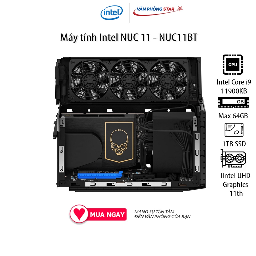 Máy tính Intel NUC 11 - NUC11BT (i9-11900KB) (RNUC11BTMI90000) Intel Core i9-11900KB VGA Intel UHD Graphics 11th