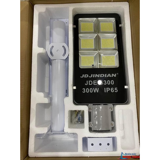 Đèn Năng Lượng Mặt Trời JDE-6300 300W Chính Hãng JinDian, đèn bàn chải, đèn đường NLMT.