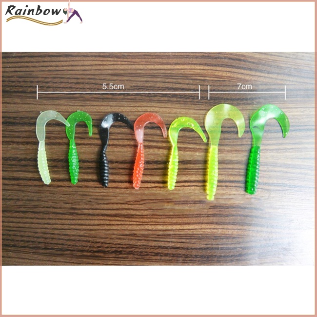 Mồi Giun Giả Câu Cá 5 Màu 5.5cm ~ 7cm