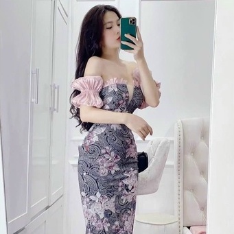 Đầm Body in Họa Tiết 3D Cao Cấp,Chất Thun Co Dãn Màu Sắc Nhã Nhặn Thật Sự Phù Hợp Để Tới Công Sở, Đi Làm Hoặc Đi Chơi