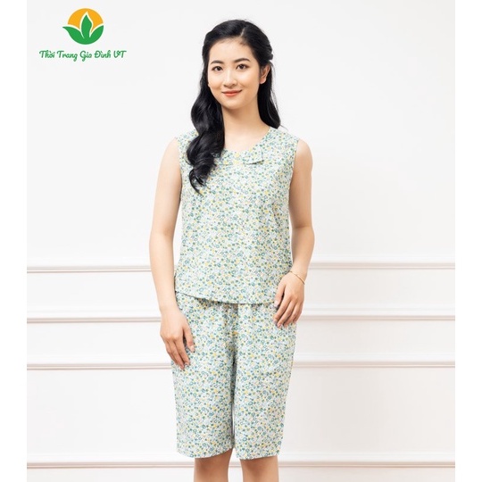 Bộ mặc nhà Việt Thắng chất cotton mềm mại, thoáng mát -B45.2201