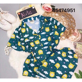 SALE bộ ngủ pizama chất kate thái