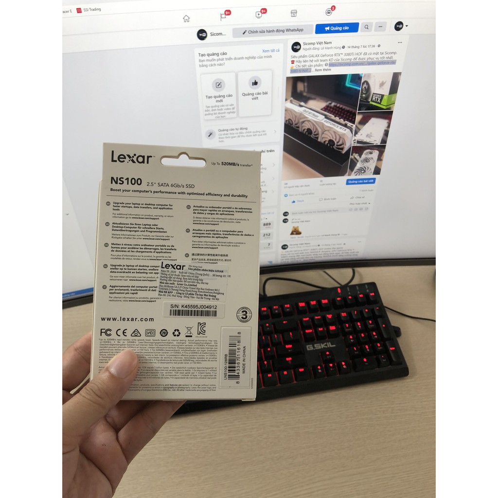 Ổ cứng SSD 128GB Lexar NS100 2.5” SATA III (6Gb/s), new, bảo hành chính hãng 36th | BigBuy360 - bigbuy360.vn