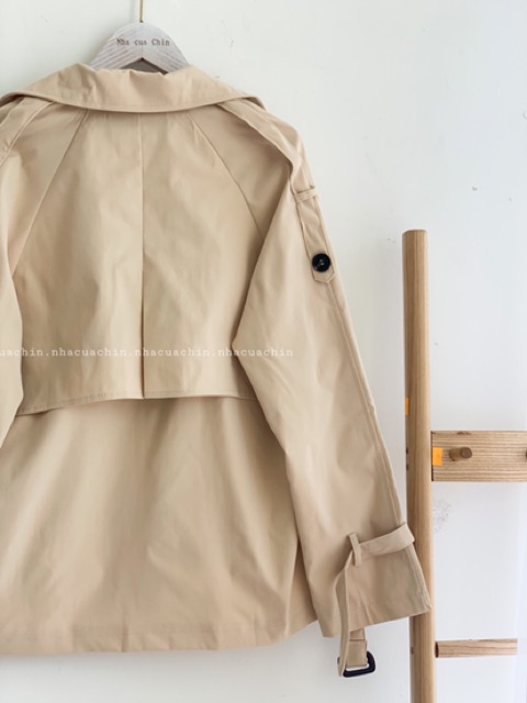 Áo khoác trench coat kaki( đen/be)