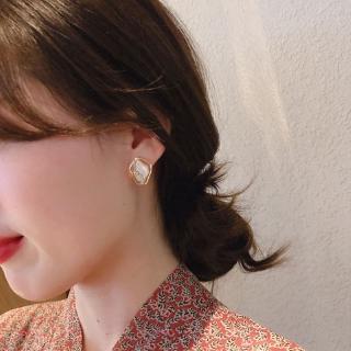 Đôi Khuyên Tai Kiểu Hình Học Đơn Giản Cá Tính Thời Trang Kim Bằng Bạc S925 C296 Cho Nữ