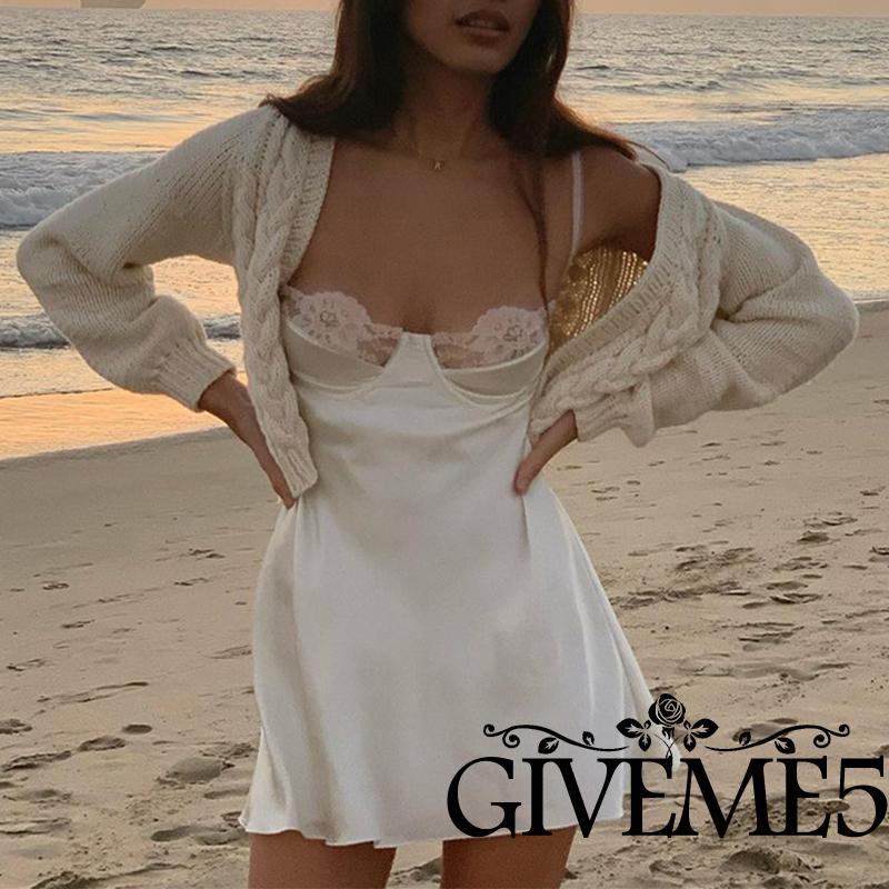 Đầm không tay phối ren màu sắc thời trang