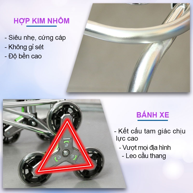 Xe đẩy, Xe kéo đi chợ, 2023 - Chính hãng NIKITA - 2 Bánh 6 Bánh 8 Bánh - INOX cao cấp