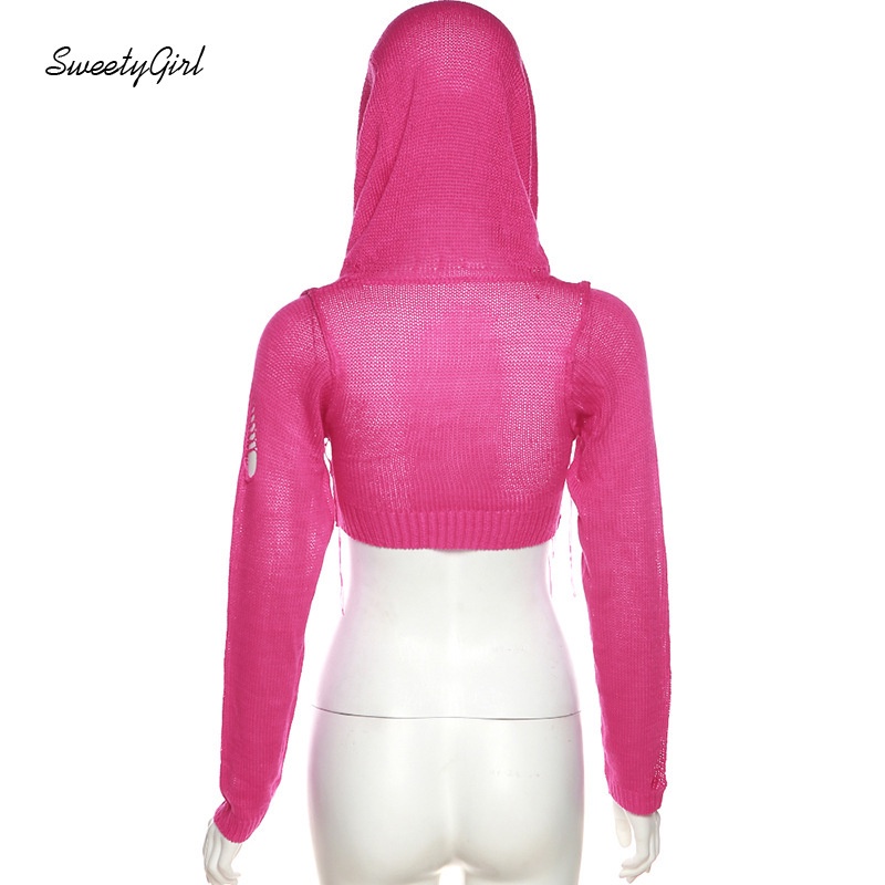 Áo thun tay dài có mũ trùm màu trắng trơn thời trang 2022 cho nữ