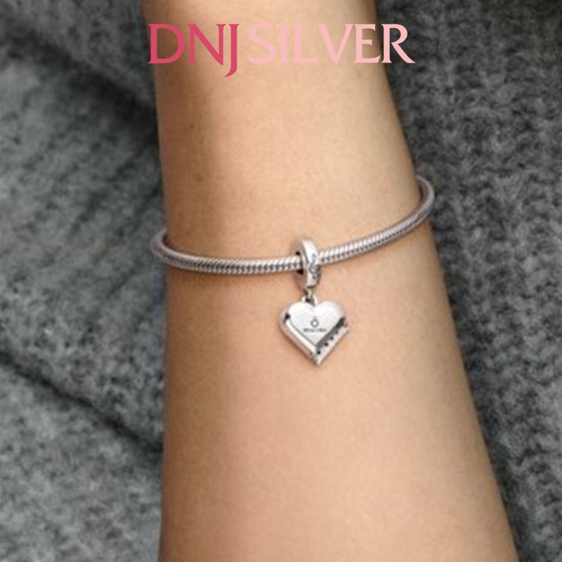 Charm bạc 925 cao cấp, hàng chuẩn bạc - Charm Grand Piano Heart thích hợp để mix vòng tay charm - DN133