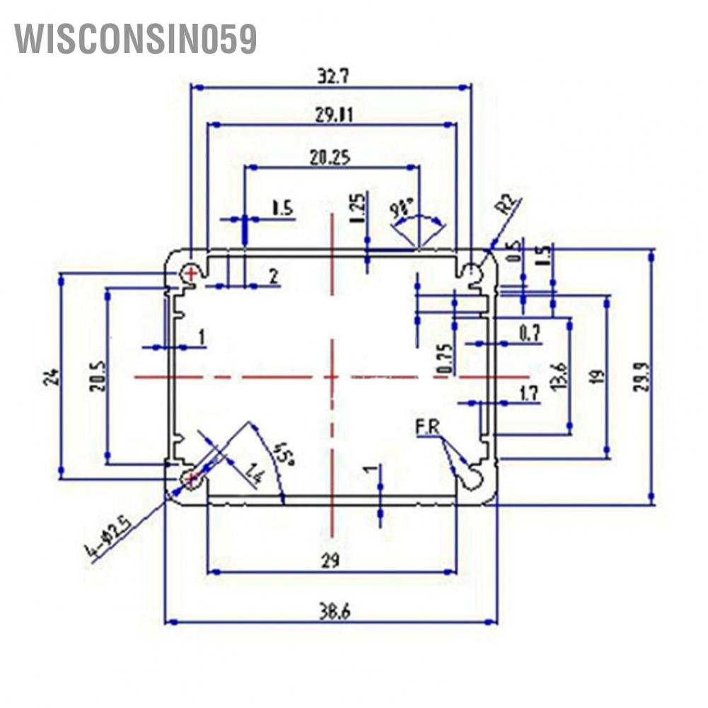 Wisconsin059 Aluminium Electric Box Waterproof Junction Enclosure Case Integrated for DIY Black