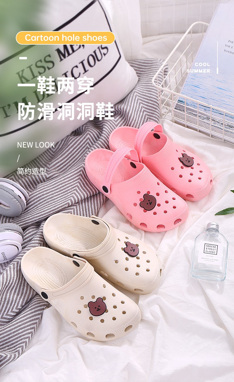 Dễ Thương Dép Crocs Đi Biển Chống Trượt Thiết Kế Đáng Yêu Cho Cặp Đôi