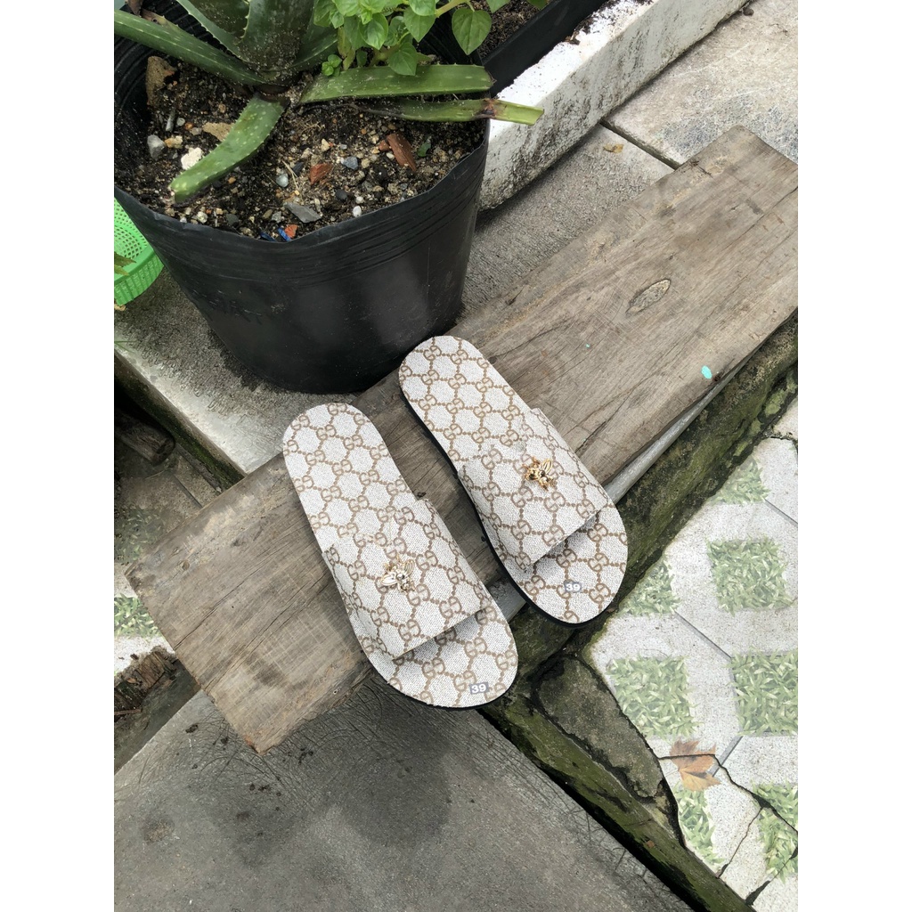 Dép sandal quai ngang GG ong [ẢNH THẬT 100%] sandalthoitrang