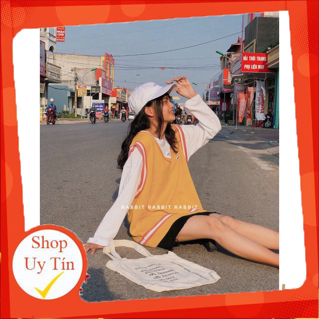 Áo gile len ulzzang nữ dáng Hàn Quốc, chất len đẹp không bai xù - 011