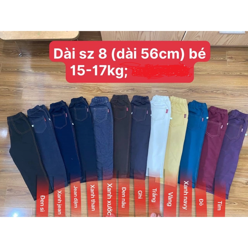 Quần giả jean cho bé trai,gái co giãn thoai mái,có video,ảnh chup thật