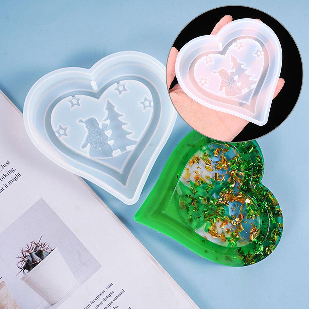 Khuôn Silicone Làm Trang Sức Hình Người Tuyết / Trái Tim DIY