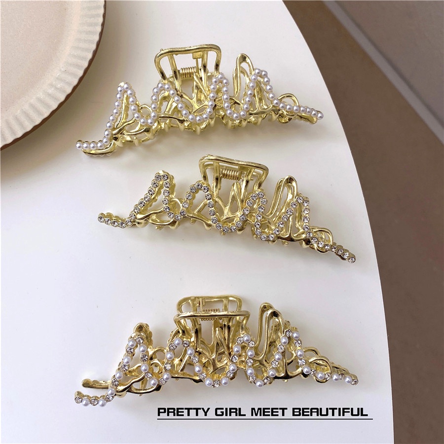 Kẹp càng cua sóng chữ V trong suốt sang trọng K145