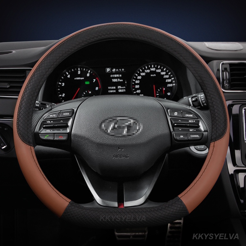 Bao Da PU Bọc Vô Lăng Xe Hơi Hình Chữ D Cho Hyundai Tucson 2021 NX4 Elantra 7th Sonata 10th 2020 2021