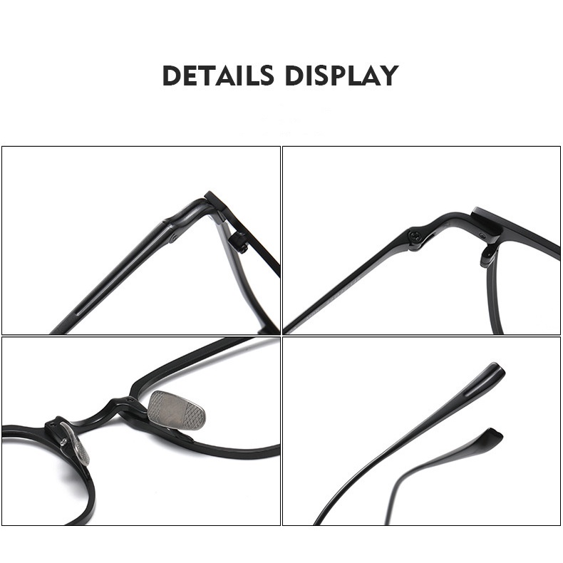 Mắt Kính Phong Cách Retro Nhật Bản 152 Size 152 Bằng Titan