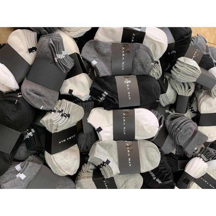 Sét 10 Đôi Tất Zara Man Cotton Cổ Thấp