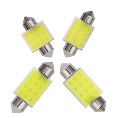 Bóng Đèn Led 31mm 36mm 39mm 41mm Cob 12 Chip  Dc 12v Cho Xe Hơi ô tô bảng biển số trần cánh cửa cốp