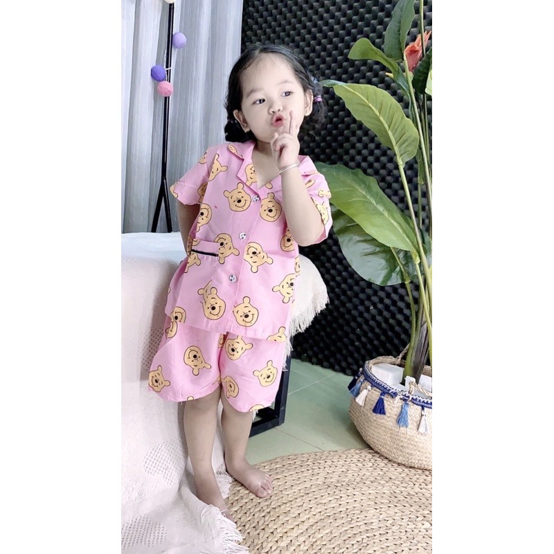 ✪ [SIZE 24-30KG] BỘ PIJAMA BÉ GÁI BÉ TRAI KATE THÁI TAY NGẮN QUẦN NGẮN ✪