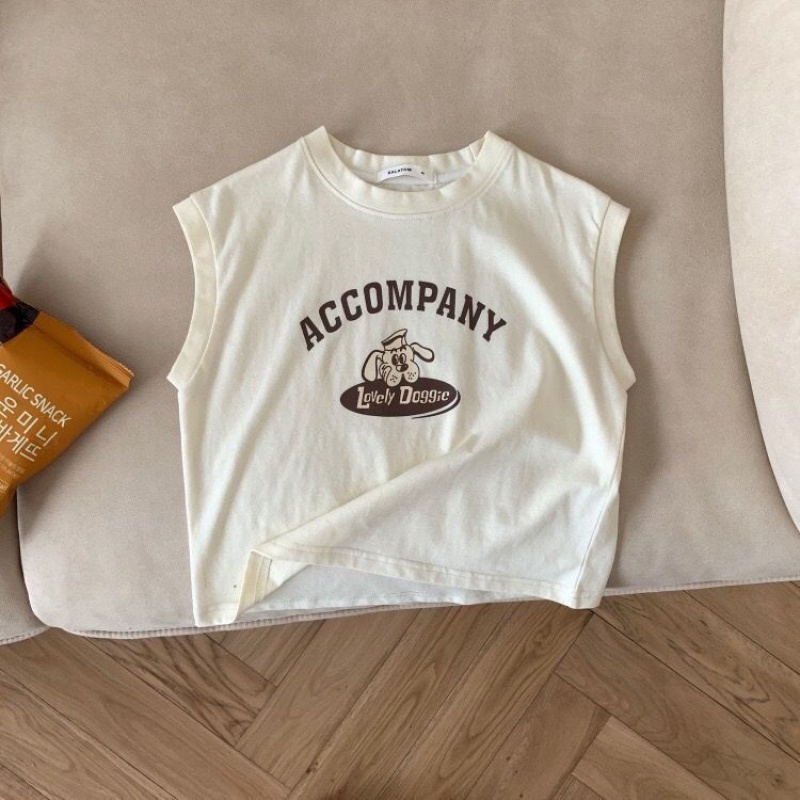 MNGRL Áo Ba Lỗ Không Tay Vải Cotton Hàn Quốc Mềm Mát Thời Trang Mùa Hè Cho Bé Trai