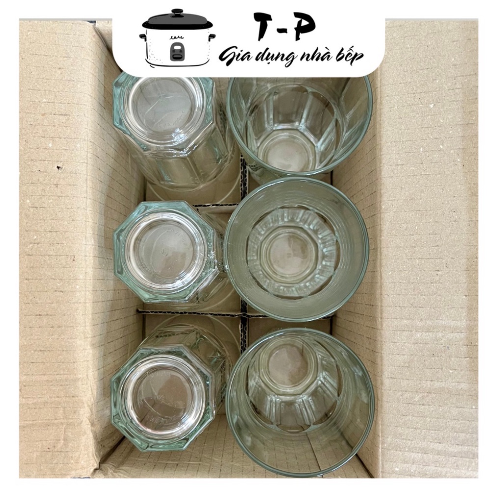 Ly Thủy Tinh Lucky Sọc Khía 500ml | Nhập Khẩu Thái Lan - HOME STORE