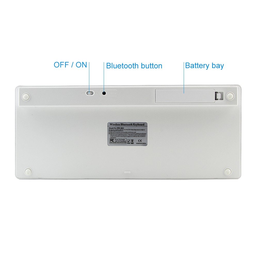 Bàn PhíM Bluetooth Siêu MỏNg TiếNg Anh / TiếNg Nga / Tây Ban Nha / Ả RậP / Ngôn Ngữ NhậT Bả