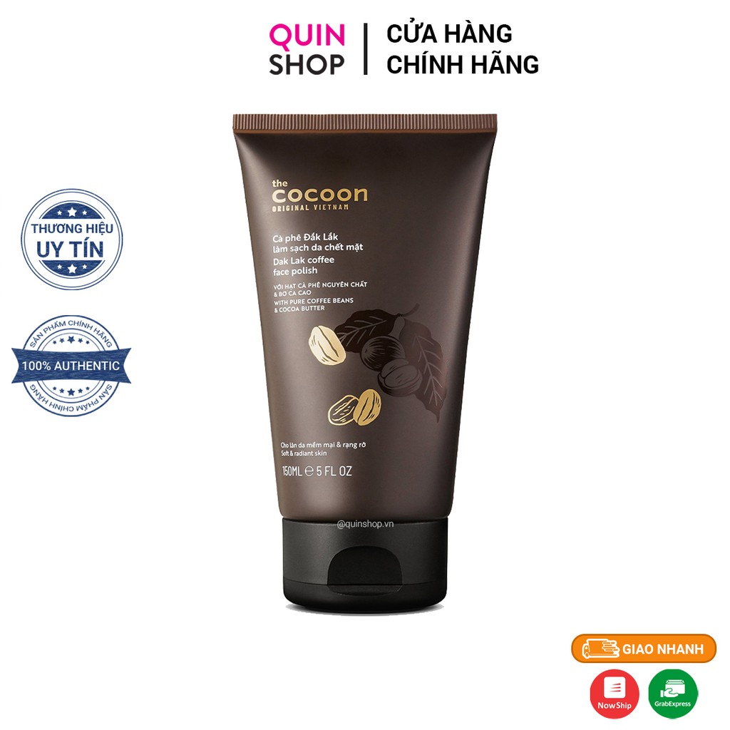 Tẩy Da Chết Vật Lý The Cocoon Dak Lak Coffee Face Polish