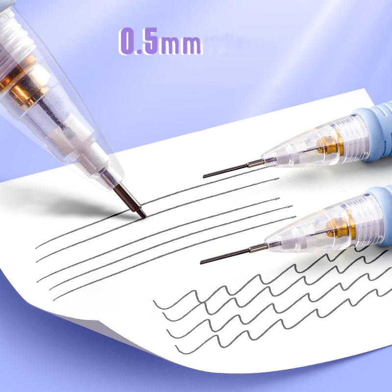 Bộ Bút Chì Cơ Tự Động Thiết Kế Hình Thỏ Hoạt Hình Ngọt Ngào Kèm 12 Ngòi Bút 0.5mm Thay Thế C7202